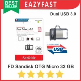 Flashdisk Sandisk 32GB 32 GB Dual OTG M3 Micro USB 3 3.0 FD Flash Disk