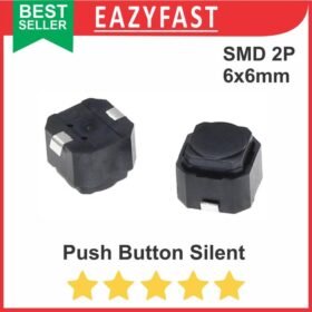 Tactile Push Button Silent SMD 2P Senyap Karet Momentary Saklar Switch