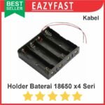 Case Kotak Rumah Tempat Dudukan Baterai 18650 Isi 4 Cell Port x4 4x Seri Kabel Casing Battery Holder 14.8V 14.8 V Volt