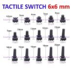 Tactile Switch Push Button 4P 6x6mm 13 15 16 20 mm Panjang 4 Pin Kaki - Image 2