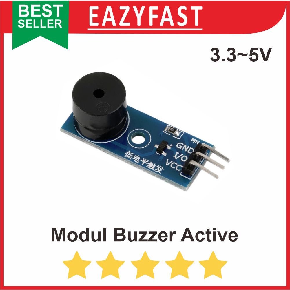 ginee_20250925102517757_1525460418.jpeg Buzzer Active 3.3V - 5V Alarm Module Driver Transistor Arduino - Image 1