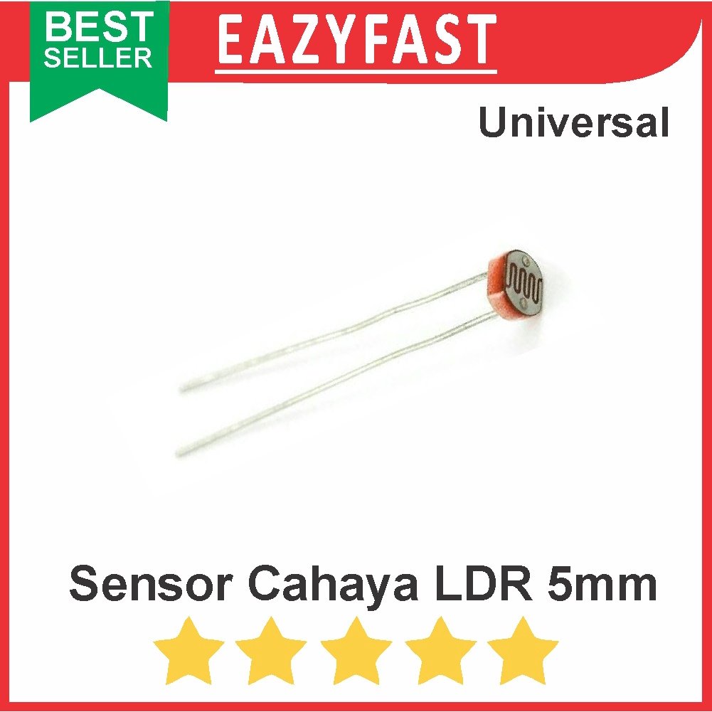 ginee_20250925120344732_8171848189.jpeg Photoresistor 5mm LDR Light Dependent Resistor Sensor Cahaya - Image 1