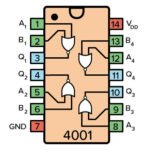 IC CMOS CD 4001 BE DIP Gerbang Logika NOR Logic Gate CD4001BE CD4001 4001BE CD HD HCF HEF MC TC BE - Image 2