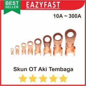 Skun Kabel Bulat Ring Kepala Aki Accu Motor Mobil Tembaga Copper Sekun