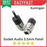 Socket Audio Stereo 3.5mm Panel Box Solder Kabel Jack Female Plug In Mount Case Jek Soket Connector