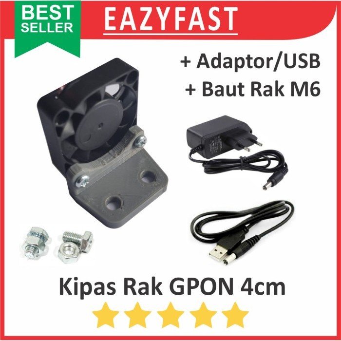 ginee_20250930152430626_6785965554.jpeg Kipas Fan Pendingin Rak 4cm GPON EPON OLT HSGQ Kabel FO Fiber Optik Optic Server Rack Hub Siku Lubang Router Jaringan - Image 1