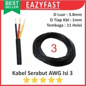 Kabel Serabut Isi 3 Multicore AWG24 AWG 24 CB GX DB Data Signal Sensor