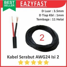 Kabel Serabut Isi 2 Multicore AWG24 AWG 24 CB GX DB Data Signal Sensor