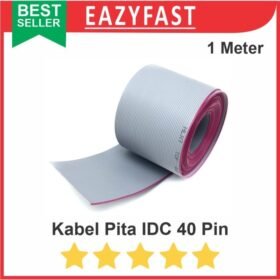Kabel Pita IDC 40p 40 P Pin Jalur Helai Flat Ribbon Cable Strip Abu