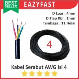 Kabel Serabut Isi 4 Multicore AWG24 AWG 24 CB GX DB Data Signal Sensor