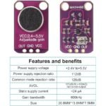 Modul Sensor Mic Microphone MAX4466 Adjustable Audio Amplifier Gain - Image 2