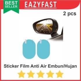 x2 Sticker Film Anti Hujan Embun Fog Kaca Spion Mobil Motor Helm Talas