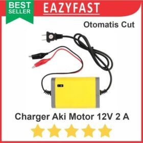 Charger Charge Casan Aki Motor Accu 12v 2A Portable Otomatis