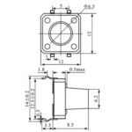 Tacticle Push Button Momentary 4 Pin Besar 12x12 x7.3mm + Cap Tutup - Image 4