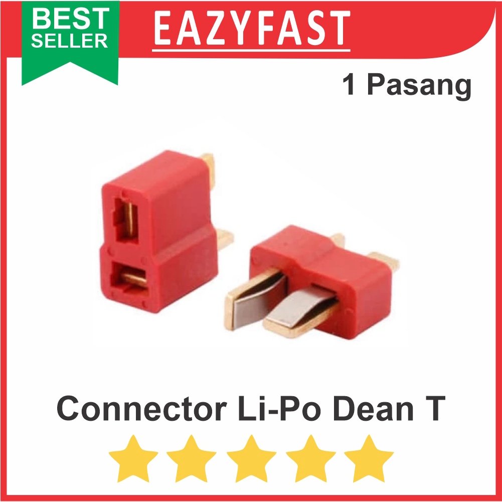 ginee_20251003102707836_6070169689.jpeg Deans Connector Male + Female T Plug RC LiPo Battery Baterai Li-Po - Image 1