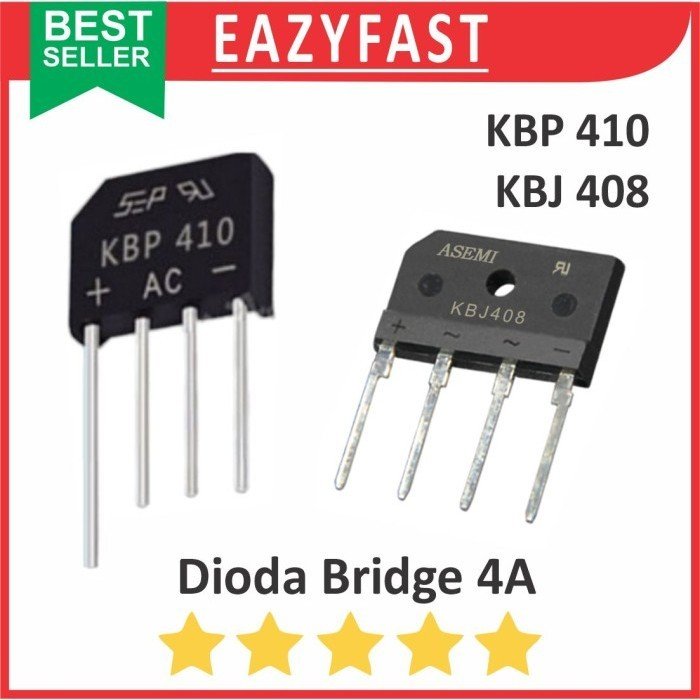 ginee_20251003115744469_9462215489.jpeg Dioda Kiprok Bridge 4A 4 A Ampere Diode Rectifier KBP410 KBJ408 Jembatan Penyearah AC DC Sisir Meja Kotak KBU KBP KBJ KBL GBU GBJ KBPC 406 407 408 410 - Image 1