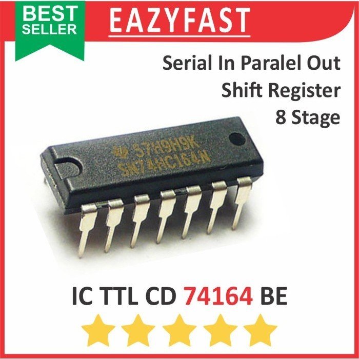 ginee_20251003120609544_6716097838.jpeg IC TTL SN 74164 N HC LS DIP Shift Register 8 Bit Stage Serial to Paralel SN74HC164 SN74LS164 SN74HC164N SN74LS164N 74HC164 74LS164 - Image 1