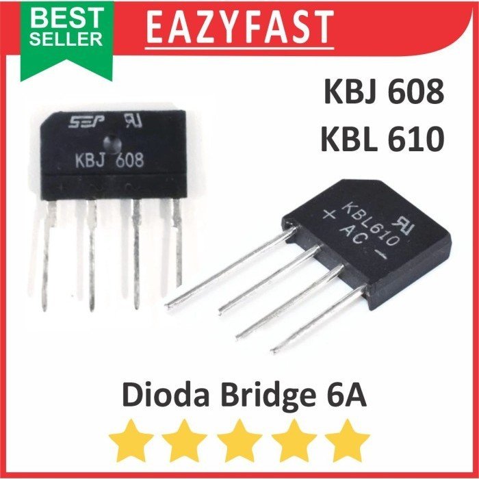 ginee_20251003121139605_5241880714.jpeg Dioda Kiprok Bridge 6A 6 A Ampere Diode Rectifier KBJ608 KBL610 Jembatan Penyearah AC DC Sisir Meja Kotak KBU KBP KBJ KBL GBU GBJ KBPC 606 607 608 610 - Image 1