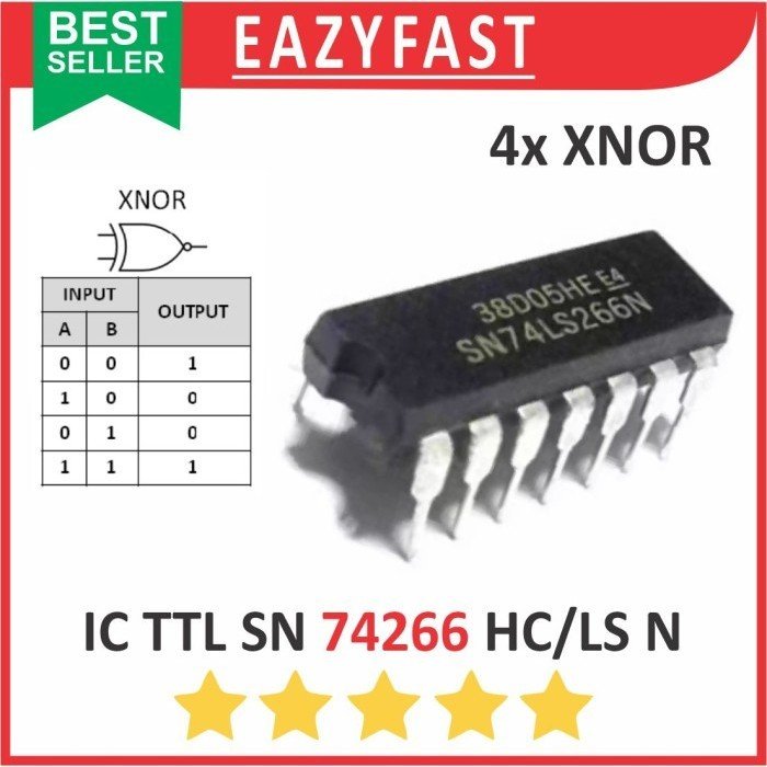 ginee_20251003121944898_3705381074.jpeg IC TTL SN 74266 N HC LS DIP Gerbang Logika XNOR Logic Gate SN74HC266 SN74LS266 SN74HC266N SN74LS266N 74HC266 74LS266 - Image 1