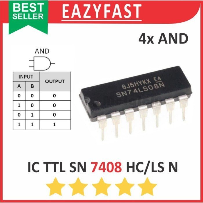 ginee_20251003122720744_4905337312.jpeg IC TTL SN 7408 N HC LS DIP Gerbang Logika AND Logic Gate SN74HC08 SN74LS08 SN74HC08N SN74LS08N 74HC08 74LS08 - Image 1