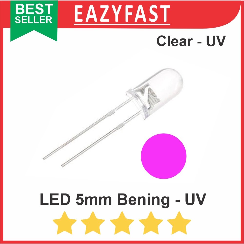 ginee_20251003145116568_6704324609.jpeg LED 5mm Clear UV Ultraviolet Ultra Violet - Image 1