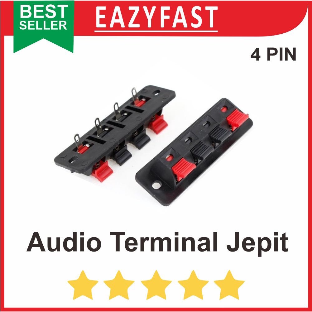 ginee_20251006104934398_0728767913.jpeg Audio Terminal Jepit Capit Kabel Speaker 4 Pin Jalur Box Salon Ampli - Image 1