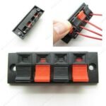Audio Terminal Jepit Capit Kabel Speaker 4 Pin Jalur Box Salon Ampli - Image 3