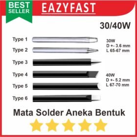 Mata Solder 30W 40W SMD Bentuk Rata Flat Miring 30 40 W Watt Tip