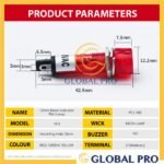 Lampu Pilot Lamp 24V DC 24 Volt Box Panel Case Casing LED Indikator 12 10 mm 12mm 10mm M10 Sedang - Image 2