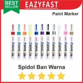 Spidol Ban Permanent Paint Marker Pen Putih Warna Warni QC Besi