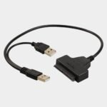 Converter USB to SATA Adapter Reader HDD SSD Laptop 2.5 Inch 2 Port Power - Image 2