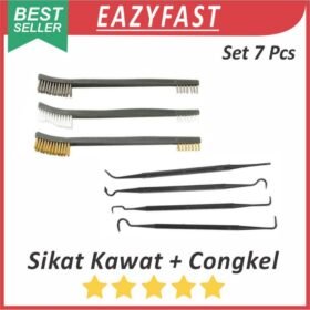 Sikat Kawat Stainless Nylon Alat Congkel Set 7 Pcs in 1 Congkel Kail Cungkil Pelepas Seal Roler O Ring Oring