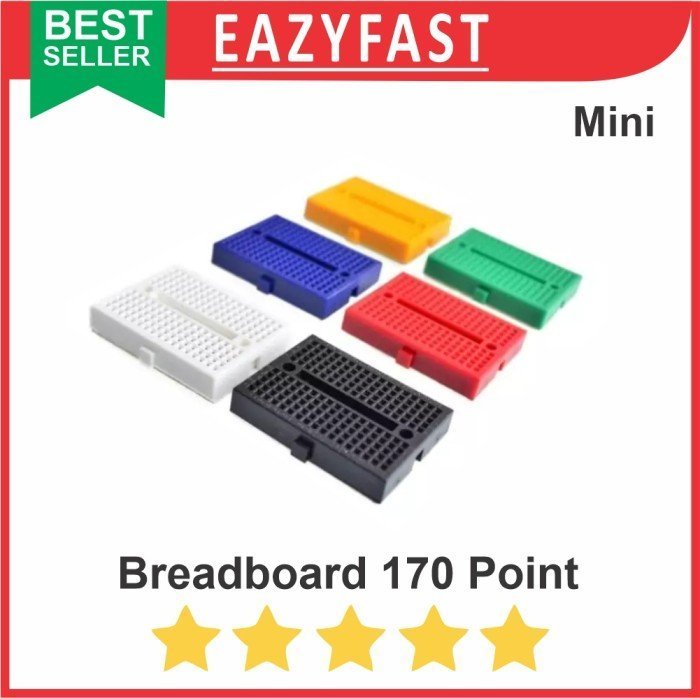 ginee_20241206112424277_7263657514.jpeg Breadboard 170 P Pin Point Lubang Arduino Bread Project Proto Board - Image 1