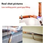 Kawat Las Tembaga Suhu Rendah 50cm 1.5mm 2mm Low Temperature Tambal Pipa Pipe Flux Brazing Gas Torch - Image 2
