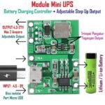 Modul J5019 TP4056 MT3608 Mini UPS Charger Lithium 18650 Step Up Boost - Image 2