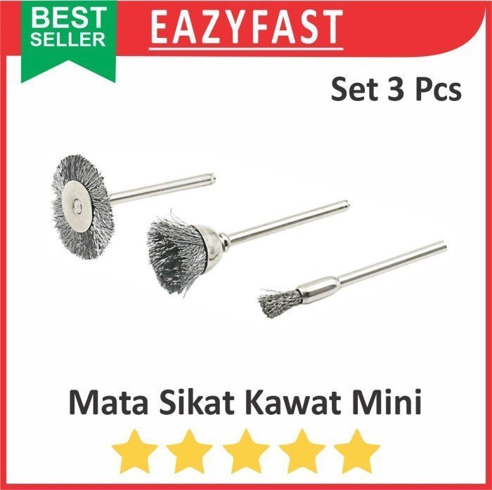 ginee_20250207114800900_7213024372.jpeg Sikat Kawat Besi Mini Grinder Wire Brush Dremel Grinding Drill - Image 1