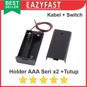 Case Kotak Tutup Saklar Switch Rumah Tempat Dudukan Baterai AAA A3 Isi 2 Port x2 2x Seri Kabel Casing Battery Holder 4.5V 4.5 V Volt