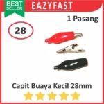 Capit Buaya Jepit Kabel listrik 1 set hitam merah