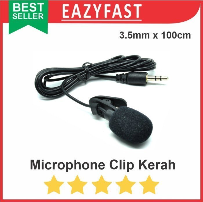 ginee_20241206143606145_2849172821.jpeg Mic Kerah Kabel Collar Microphone + Clip Jepit Google Voice Laptop MC - Image 1