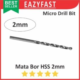 Mata Bor Micro Drill Bits HSS 2mm 2 2.0 mm Straight Shank