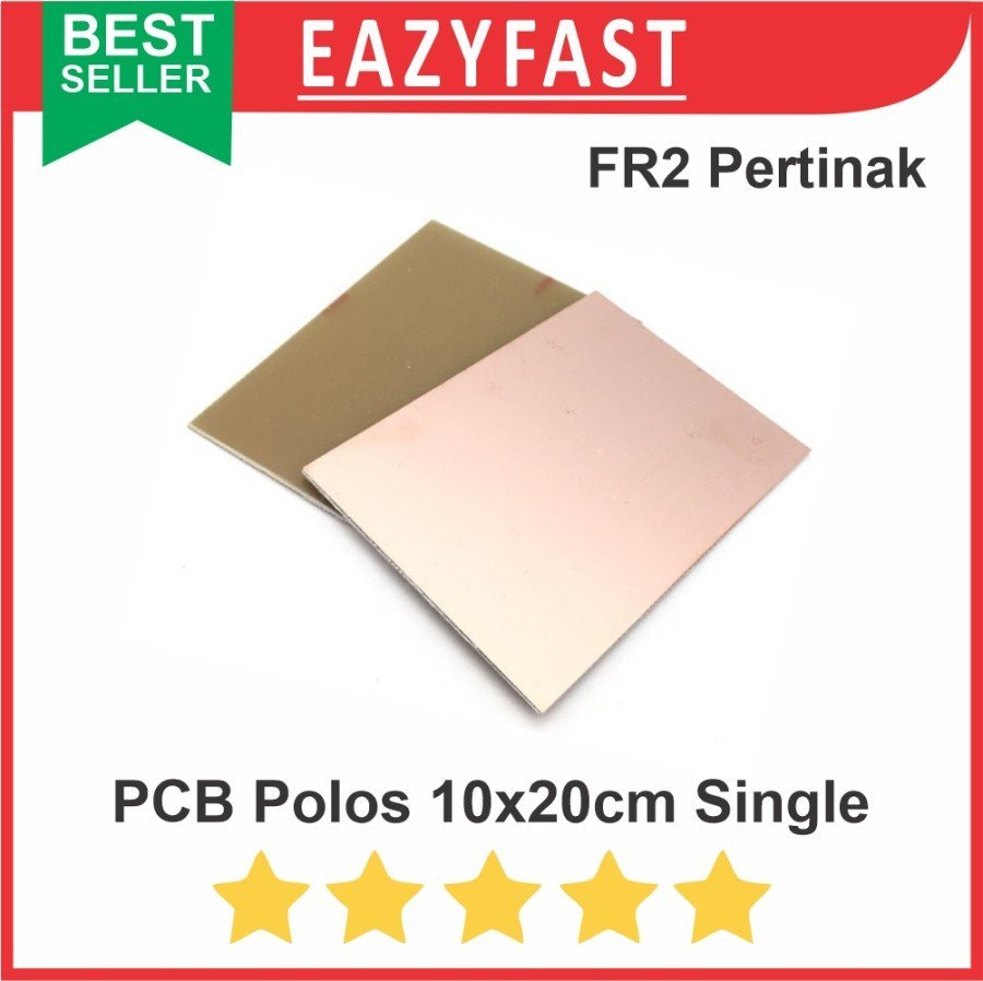 ginee_20250916123427555_0141340532.jpg PCB Polos 10x20 10x20cm Single Layer Side 1 Sisi Papan Pertinak FR2 10 x 20 cm - Image 1