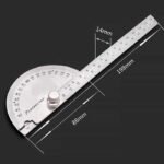 Protactor Penggaris Siku Ukur Sudut Busur Jangka Derajat Drajat Kemiringan Stainless Steel Engrave - Image 2
