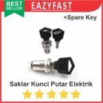 Saklar Putar Kunci Elektrik 12mm ON OFF AC DC Listrik Electronic Rotary Switch Key 1A Security Lock