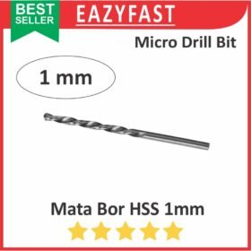 Mata Bor Micro Drill Bits HSS 1mm 1 1.0 mm Straight Shank