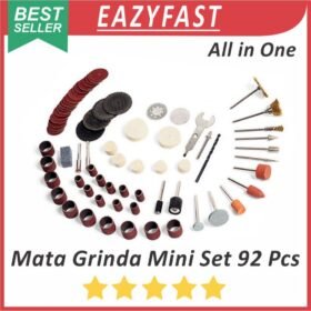 Mata Gerinda Mini Paket Set 92 Pcs Amplas Cutting Cut Tuner Sikat Wool Polish Fiber Grinding Bor