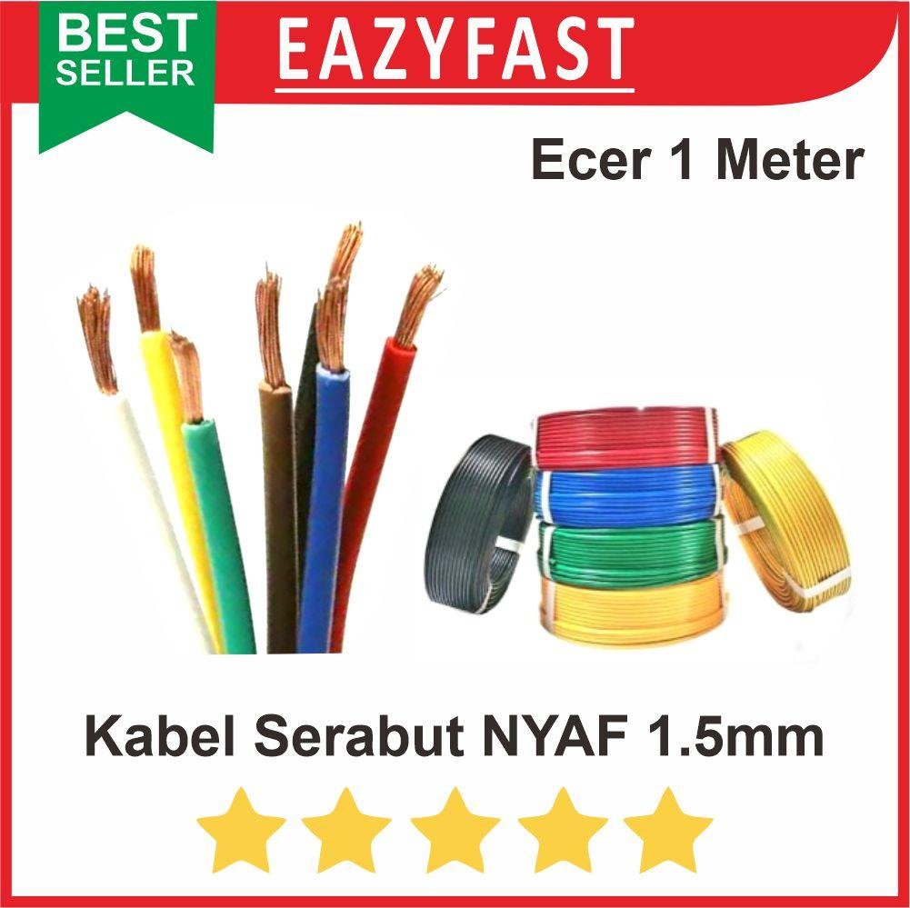 ginee_20260205165236441_9931534346.jpeg Kabel Serabut NYAF 1x1.5 1.5 mm 1.5mm Warna Ecer Tunggal Single Serat - Image 1