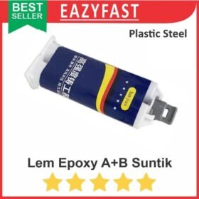 Lem Epoxy Campur AB Suntik 50g Plastic Steel Glue Dempul Besi Tambal