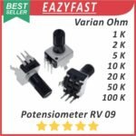 Potensiometer RV09 B 1K 2K 5K 10K 20K 50K 100K 1 2 5 10 20 50 100 K Ohm Pot Potensio Potentio Meter Trimpot RV 09