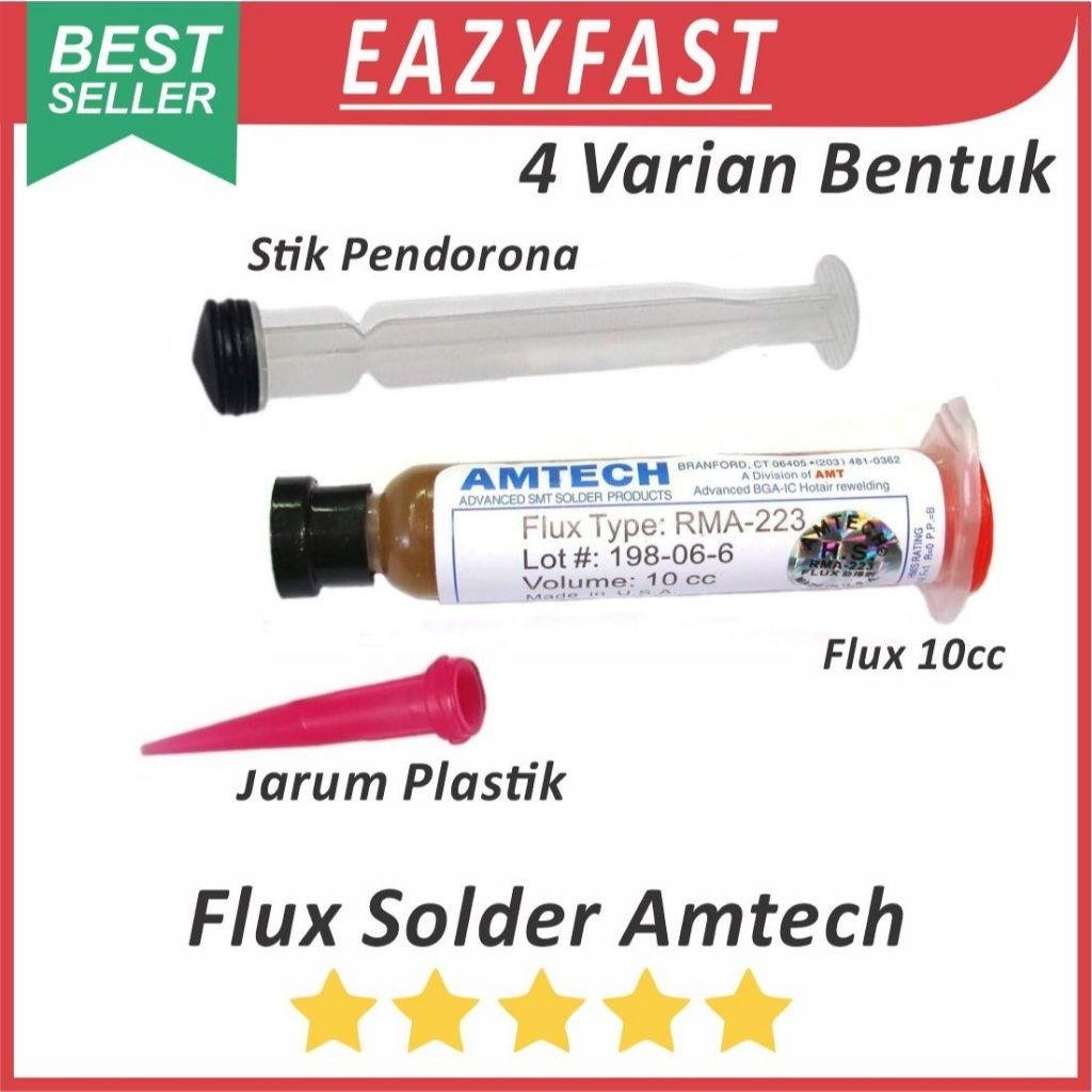 ginee_20260406125039768_1106378527.jpeg Flux Pasta Solder Amtech 10cc RMA-223 RMA223 Rosin Songka Suntik Pendorong Timah Paste Pembersih - Image 1
