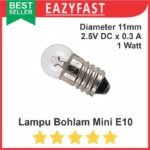 Lampu Senter Kecil E10 10mm 1 Watt Fitting Holder Rumah Dudukan Praktek Praktikum Praktik Bohlam LED - Image 2